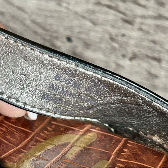 Sam Edelman Black Patent Thong Cork Sandals, Size 6.5 - Picture 7 of 8